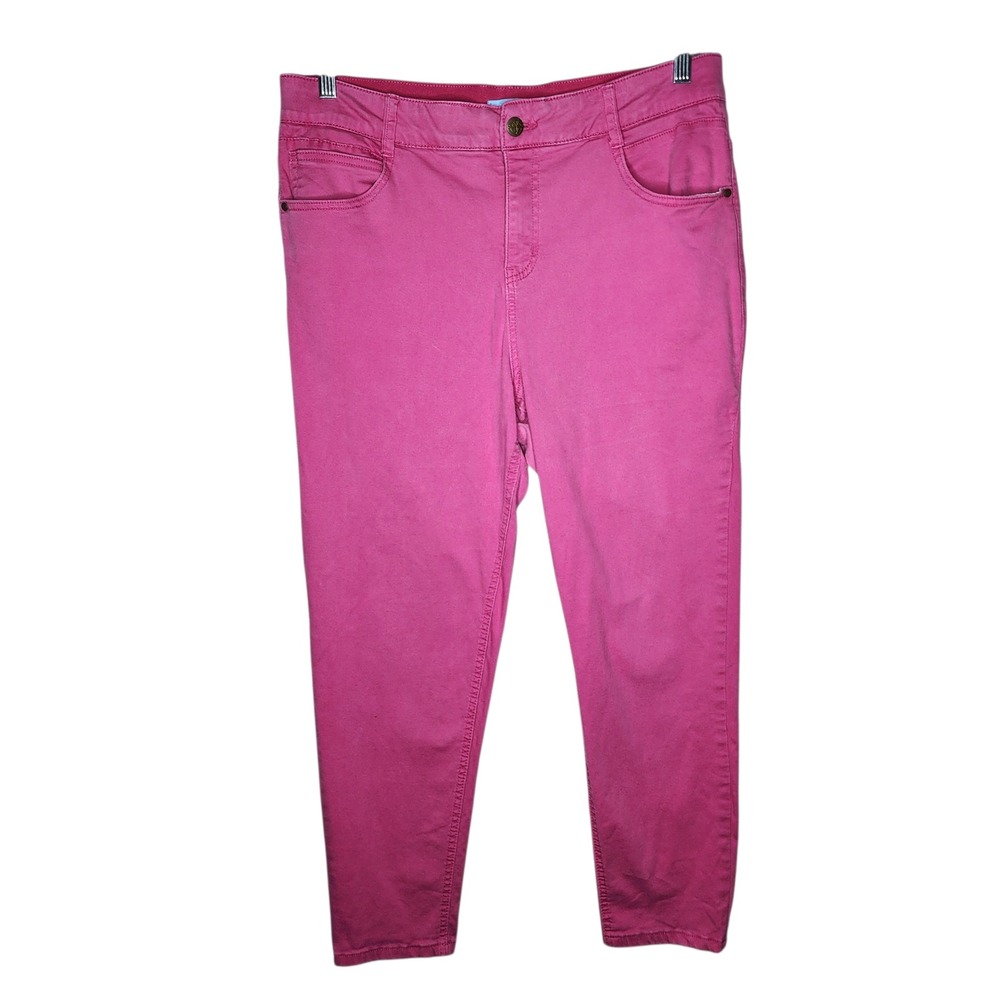 Draper James RSVP Womens Pink Skinny Jeans High Rise Stretch Denim Size 16